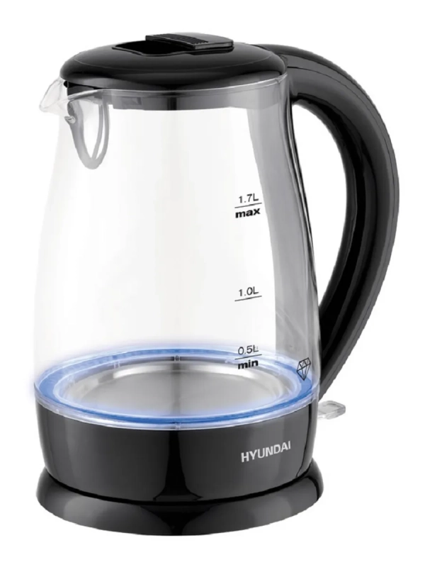 Чайник HYK-G2011 1,7л 2200Вт черный (стекло)