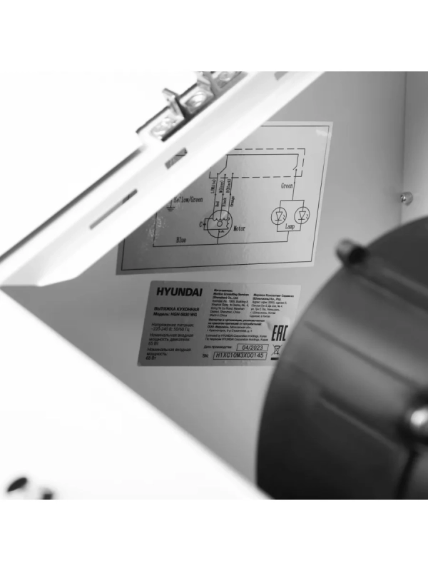 Вытяжка каминная HGH 6830 WG белый