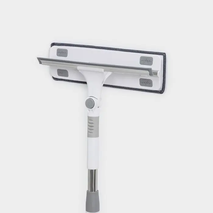 Окномойка с насадкой из микрофибры, фиксатор, стальная телескопическая ручка, 28,5&times;8,5&times;85(135) см