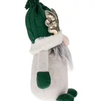 Фигура текстиль &laquo;Гном лосяш в зелёном&raquo; 33&times;12&times;18 см, 1 LED, от батареек AG13&times;3, свечение тёплое белое