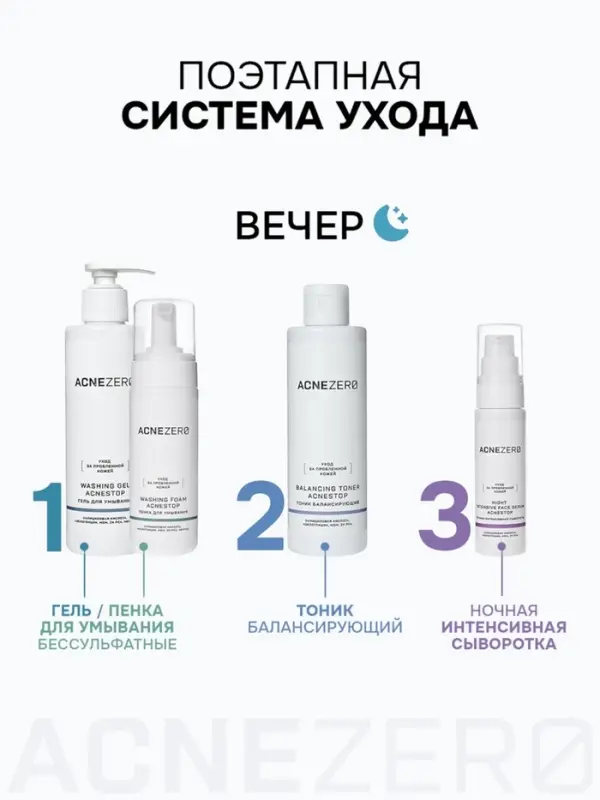 Гель для умывания &laquo;Акнестоп&raquo; для проблемной кожи лица, 195 мл