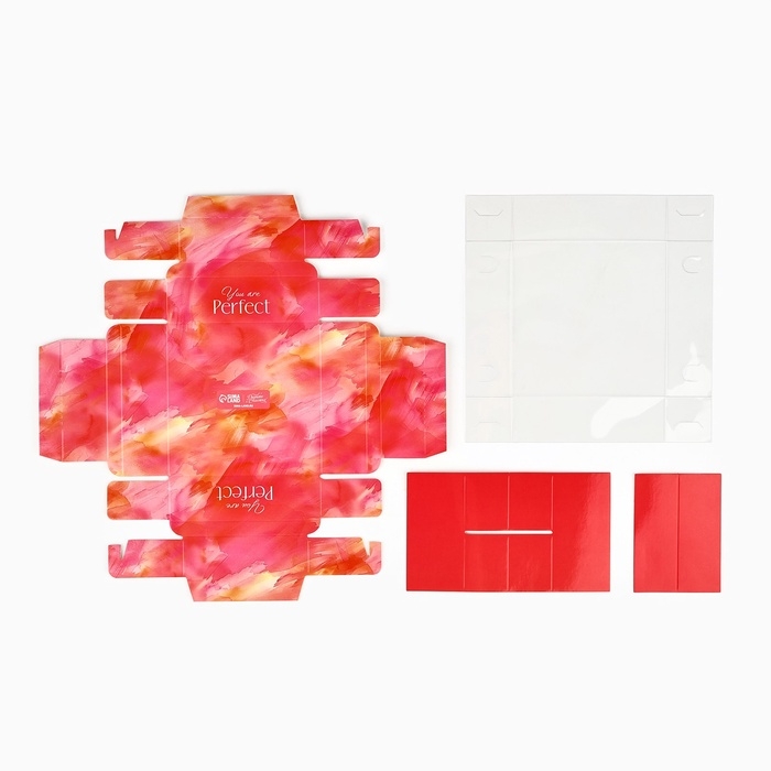 Коробка под 4 конфеты с ячейками &laquo;Яркие краски&raquo;, 10 х 10 х 3 см