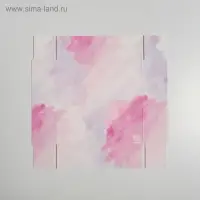 Кондитерская упаковка, коробка для макарун с пластиковой крышкой, &laquo;Весенний подарок&raquo;, 12 х 12 х 3.5 см