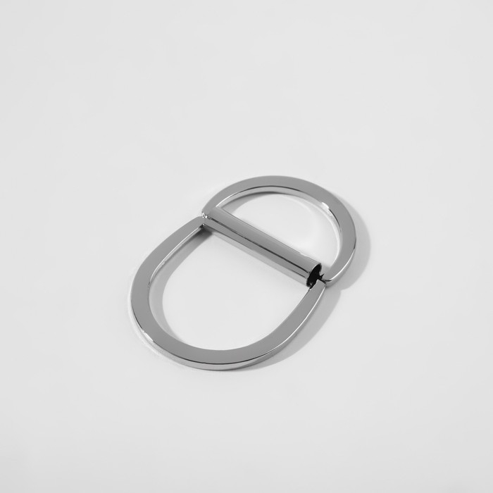 Полукольцо для сумок двойное, d = 25 мм, толщина - 2,5 мм, 2 шт, цвет серебряный