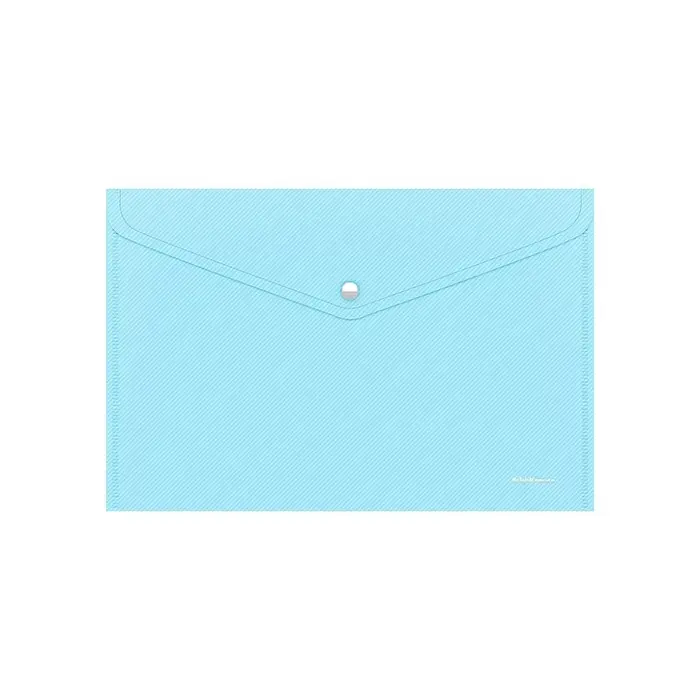 Папка-конверт на кнопке А4, 180 мкм, ErichKrause Diagonal Pastel, непрозрачный, тиснение, микс