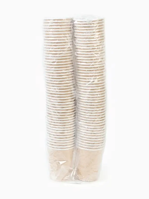 МП Стакан бумажный "Крафт" 250 мл, диаметр 80 мм (100 шт.)