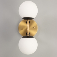 Люстра "Донна" 2х40Вт Е27 черный/латунь 37х15х25см