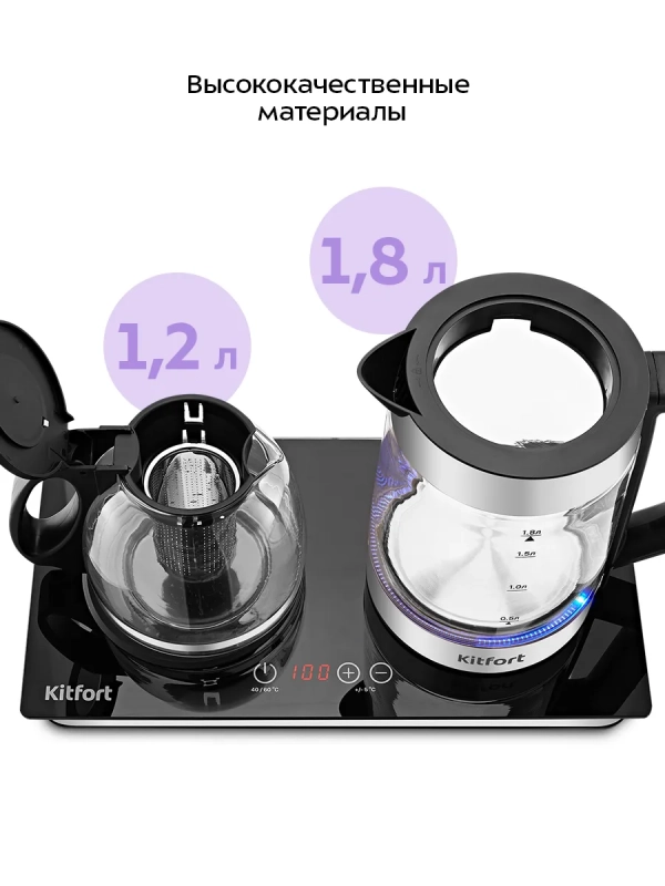 Чайный набор КТ-6650 чайник электрический - 3 л