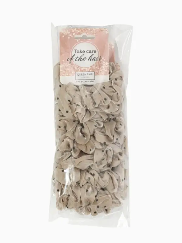 Резинка для волос "Летиция" (набор 2 шт) 7 см, бежевый