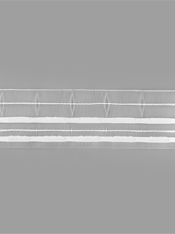 Шторная лента 60мм&times;50&plusmn;1м фиксированная сборка органза 2 шнура