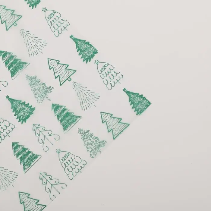 Бумага упаковочная тишью &laquo;Ёлочки&raquo;, 50 х 66 см
