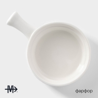 Кокотница фарфоровая Magistro &laquo;Бланш&raquo;, 20,3&times;14,4&times;4,6 см, цвет белый