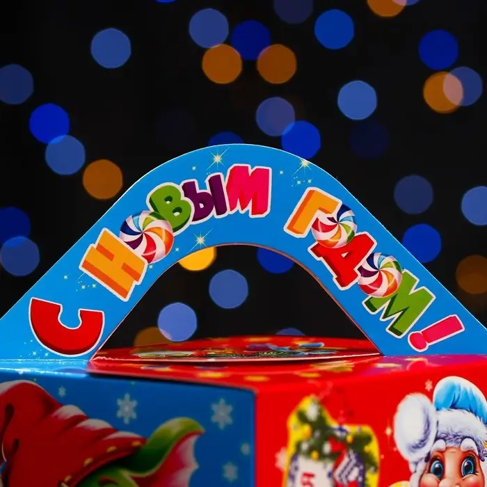 Подарочная новогодняя коробка &laquo;Изумрудная парочка&raquo; , кубик большой 12&times;12&times;12 см