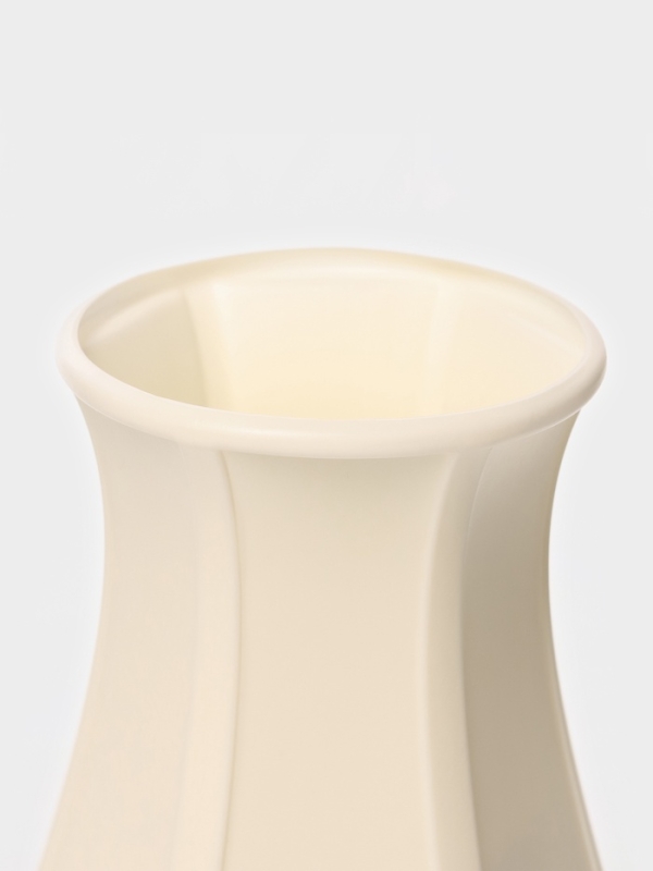 Ваза для цветов, пластик, 12&times;8.5&times;23.5 см, белый