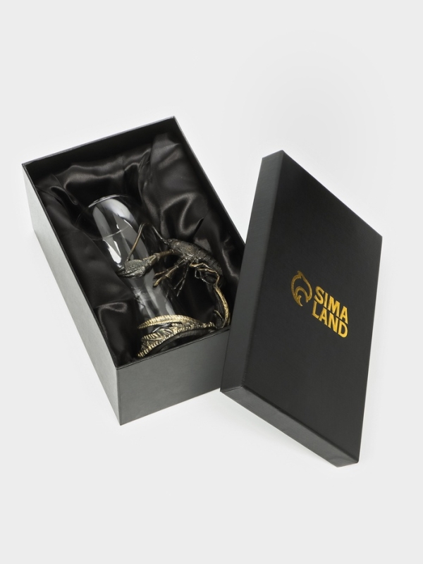 Бокал для пива "Рак",  9.2 х 18.5, мельхиор