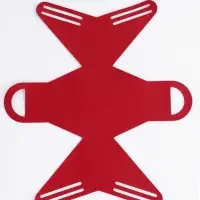 Кожанная подарочная сумочка 13 х12 х 5,5 см красная