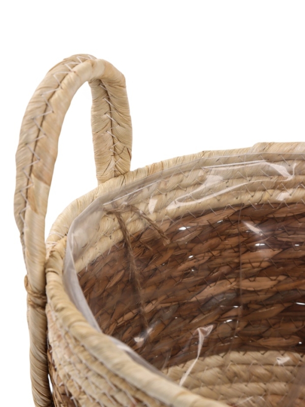 Набор кашпо "Инга" светло-бежевое, 20,5х25/25,5х28/27х33см