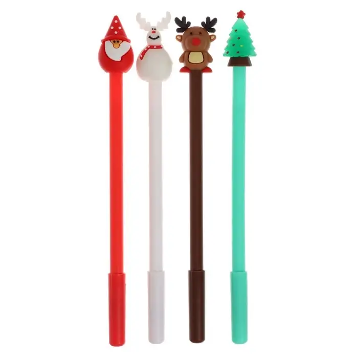 Ручка гелевая-прикол &laquo;Дед Мороз/Елка/Олень/Снеговик&raquo;, МИКС (штрихкод на штуке)