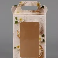 Пасхальная коробочка с окном и с ручкой 10 х 10 х 15 см