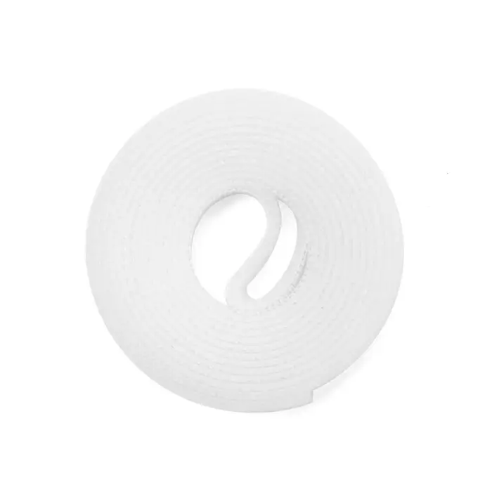 Лента-липучка для проводов 1000&times;10&times;1.5 мм ТУНДРА, белая, 1 шт.