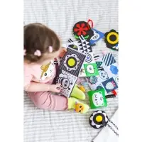 Петельки. Платочек - шуршалка по методике Г. Домана &laquo;Мои первые цвета&raquo;, 20х20см, Крошка Я