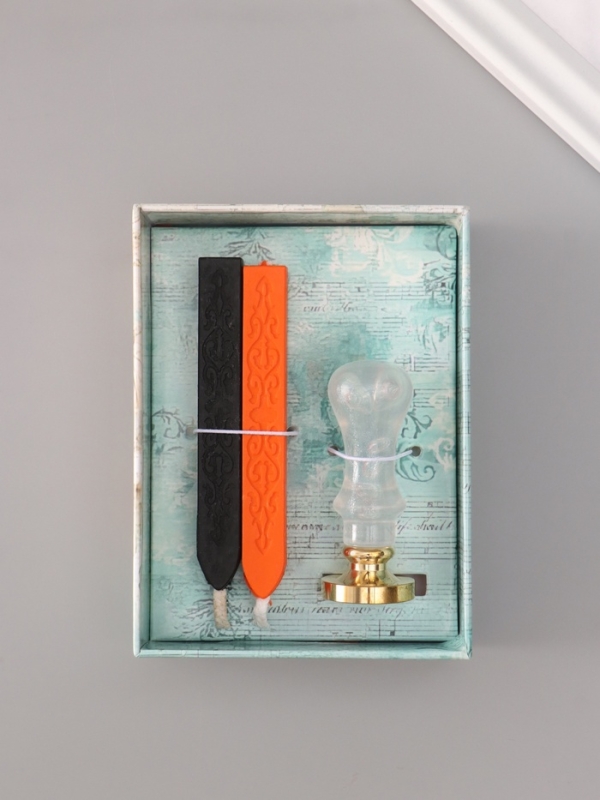 Сургучный набор "Страшная тыква" печать, ручка, сургуч 12,5х10х3,6 см