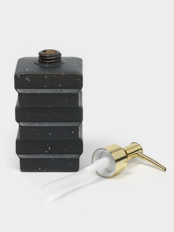 Набор для ванной "Геометрия" 2 предмета (дозатор для мыла, стакан)