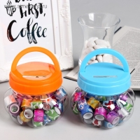 Клейкая лента пластик в банке "Блеск" (набор 40 шт) цвета МИКС 1,2 смх1 м 7,5х8,5х8,5 см