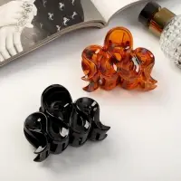 Краб для волос "Глянец" волна люкс, 7 см, микс