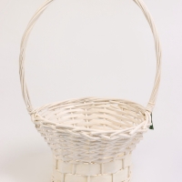 Набор 3 шт корзин плетеных 28х28х16, 22х22х15, 19х19х14 см, плетеная ручка h=_ см, серый