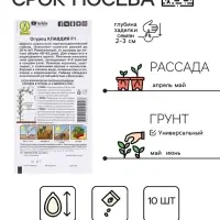 Семена Огурец "Клавдия F1", раннеспелый, партенокарпическии, 10 шт