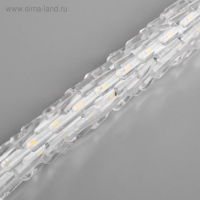 Гирлянда &laquo;Сосульки рифленые&raquo; 2.5 &times; 0.3 м, IP65, прозрачная нить, 192 LED, свечение белое с эффектом стекания, 12 В