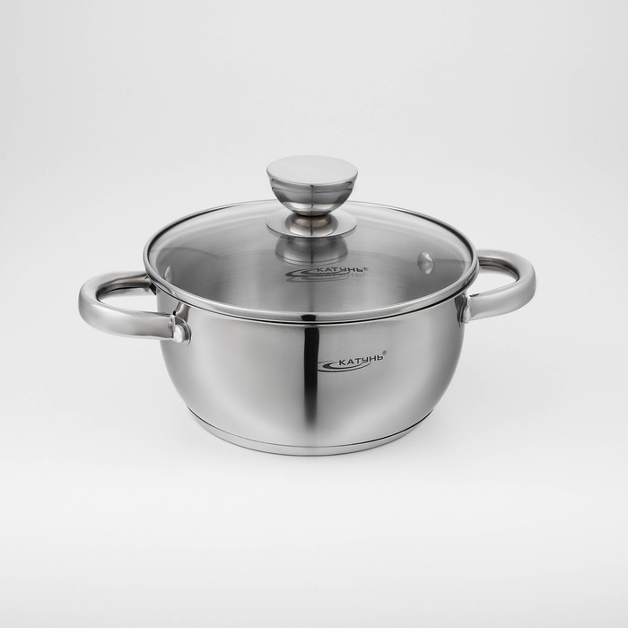 Кастрюля Катунь &laquo;Антея&raquo;, 2 л, d=18 см, капсульное дно, индукция, нержавеющая сталь, AISI - 201