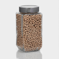 Банка стеклянная для хранения сыпучих продуктов Доляна &laquo;Призма&raquo;, 1 л, 9&times;18,5 см, с металлической крышкой