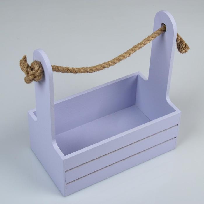 Набор кашпо деревянных 3 в 1 (29&times;18&times;33; 25&times;15&times;30; 21&times;12&times;23) "Аром", лаванда