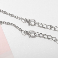 Набор 3 предмета: 2 кулона, тинт для губ &laquo;Неразлучники&raquo; сердце и вино, цветной в серебре, 25 см