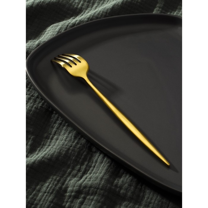 Вилка столовая из нержавеющей стали Magistro &laquo;Оску базис&raquo;, h=20,5 см, цвет золотой