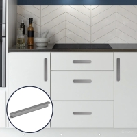 Ручка-скоба CAPPIO RSC021, алюминий, м/о 160 мм, цвет графит