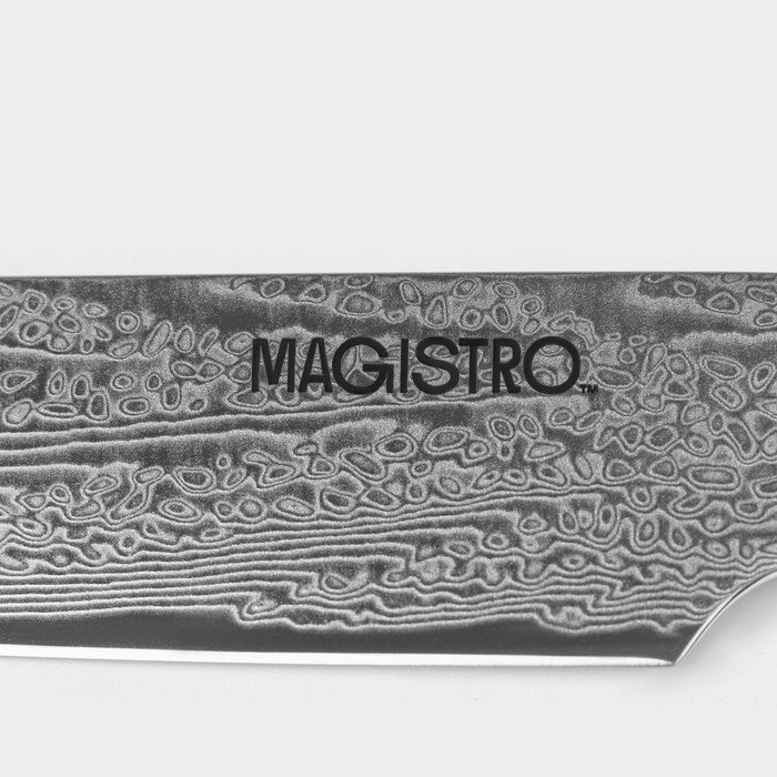 Нож овощной Magistro &laquo;Ортего&raquo;, длина лезвия 12,7 см, дамасская сталь AUS-10