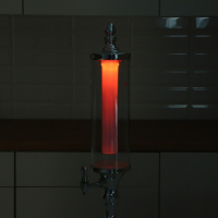 Башня пивная &laquo;Петронас&raquo;, 3 л, колба с подсветкой, 2 батарейки, цвет металлик