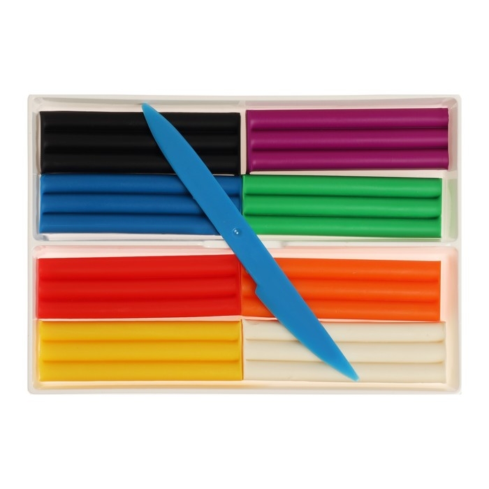 Пластилин мягкий (восковой), 8 цветов, 120 г, "Кроха"