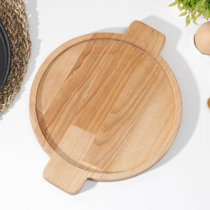 Подставка для сковороды Adelica, 30&times;24&times;1,8 см, внутренний диаметр 22 см, берёза