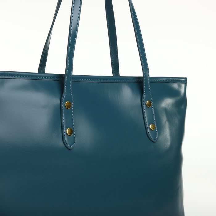 Сумка женская на молнии, цвет синий