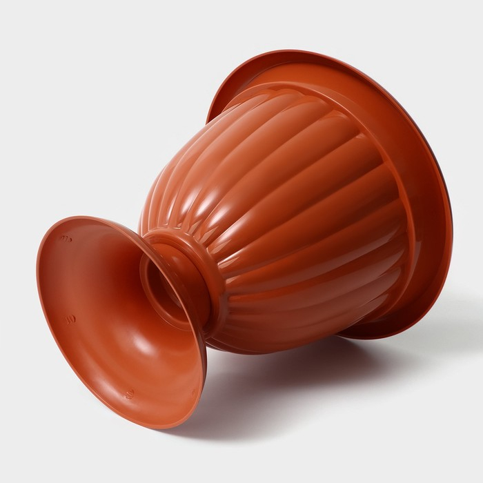 Кашпо уличное на ножке &laquo;Жасмин&raquo;, 9 л, цвет коричневый