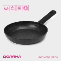 Сковорода Доляна &laquo;Первый дом&raquo;, d=20 см, антипригарное покрытие, индукция, цвет чёрный