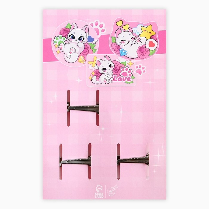 Заколки для волос &laquo;Самая необыкновенная&raquo; с наклейками, 8.5 х 13 см