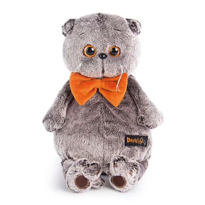Мягкая игрушка &laquo;Басик&raquo; в рыжем бархатном банте, 22 см