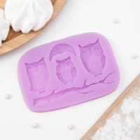 Молд Доляна &laquo;Совы&raquo;, силикон, 10&times;7&times;1,1 см, цвет МИКС