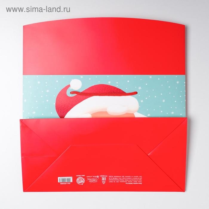 Пакет-коробка &laquo;Дед мороз&raquo;, 28 х 20 х 13 см, Новый год