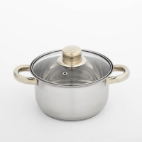Кастрюля из нержавеющей стали с крышкой Доляна &laquo;Роскошь&raquo;, 1,5 л, d=17 см